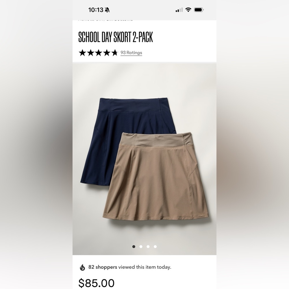 Athleta Girl School Day Skort. Medium 8-10. Lot of two.  Good used condition.